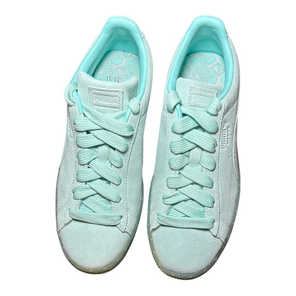 PUMA Women’s SUEDE CLASSIC MONO ICED Aruba Blue Sz 6.5 NWOB never worn - Picture 11 of 16